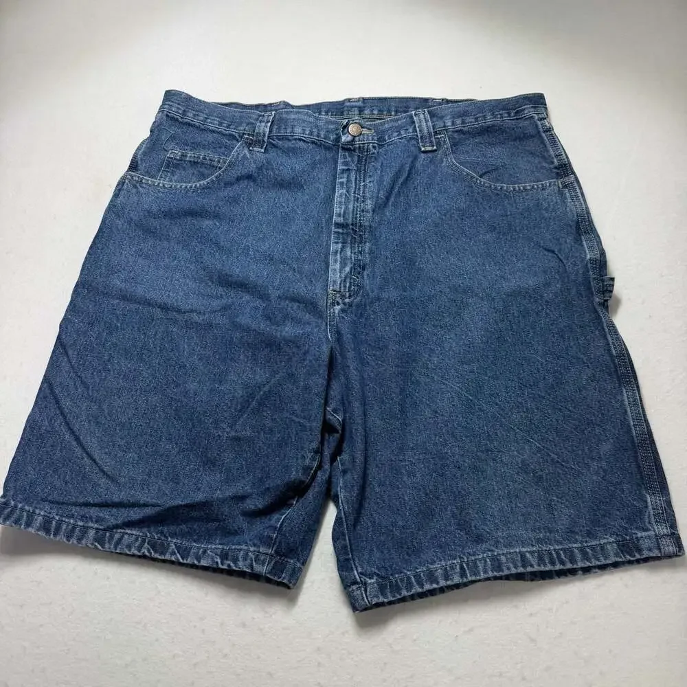 Wrangler Men's Blue Denim Carpenter Shorts Size 40